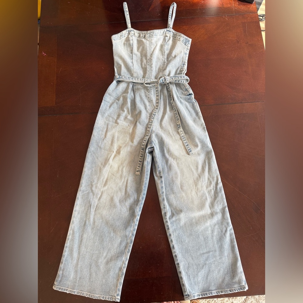 AG Adriano Goldschmied Light Wash Denim Overalls